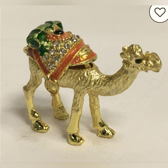 2 Vintage bejeweled Camel Jewelry Trinket Boxes. - Picture 11 of 15